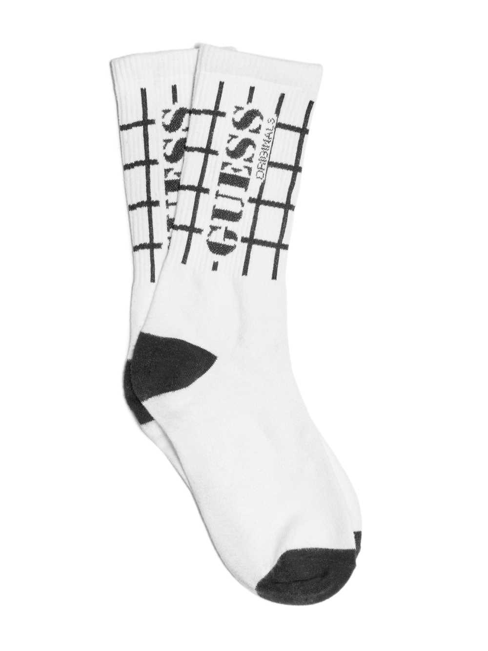 White Men's Guess Originals Logo Socks Australia Sale | 309FERNUB