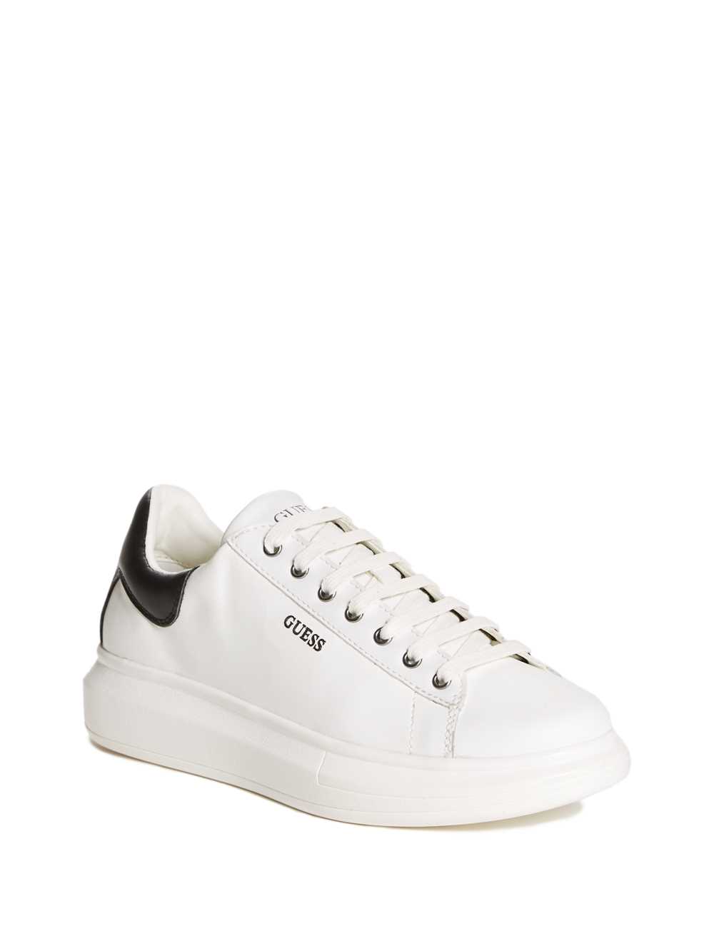 White Men\'s Guess Salerno Low-Top Sneakers Australia Sale | 376LXQNCG