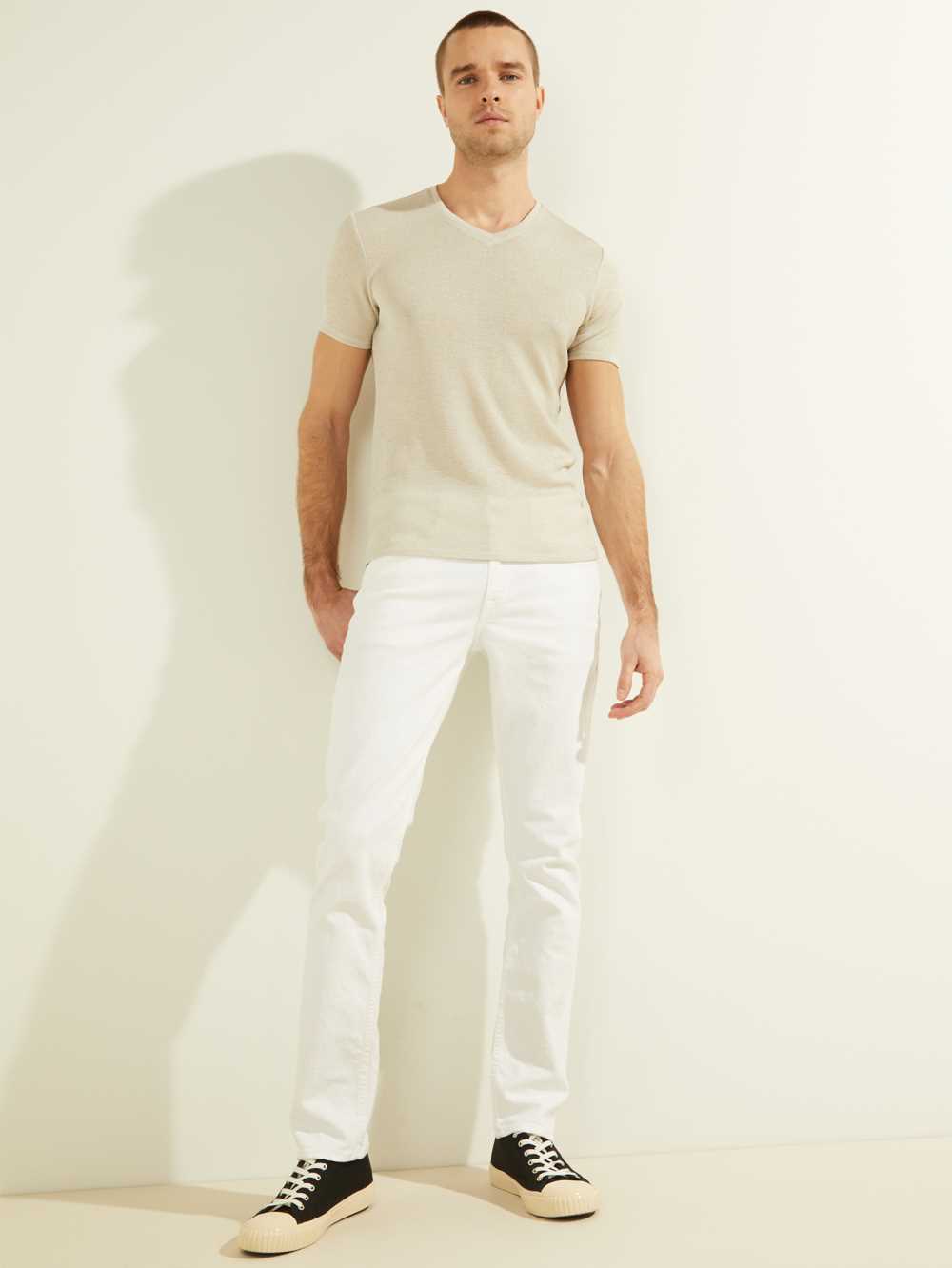 White Men's Guess Slim Tapered Jeans Australia Sale | 298DBEQGF