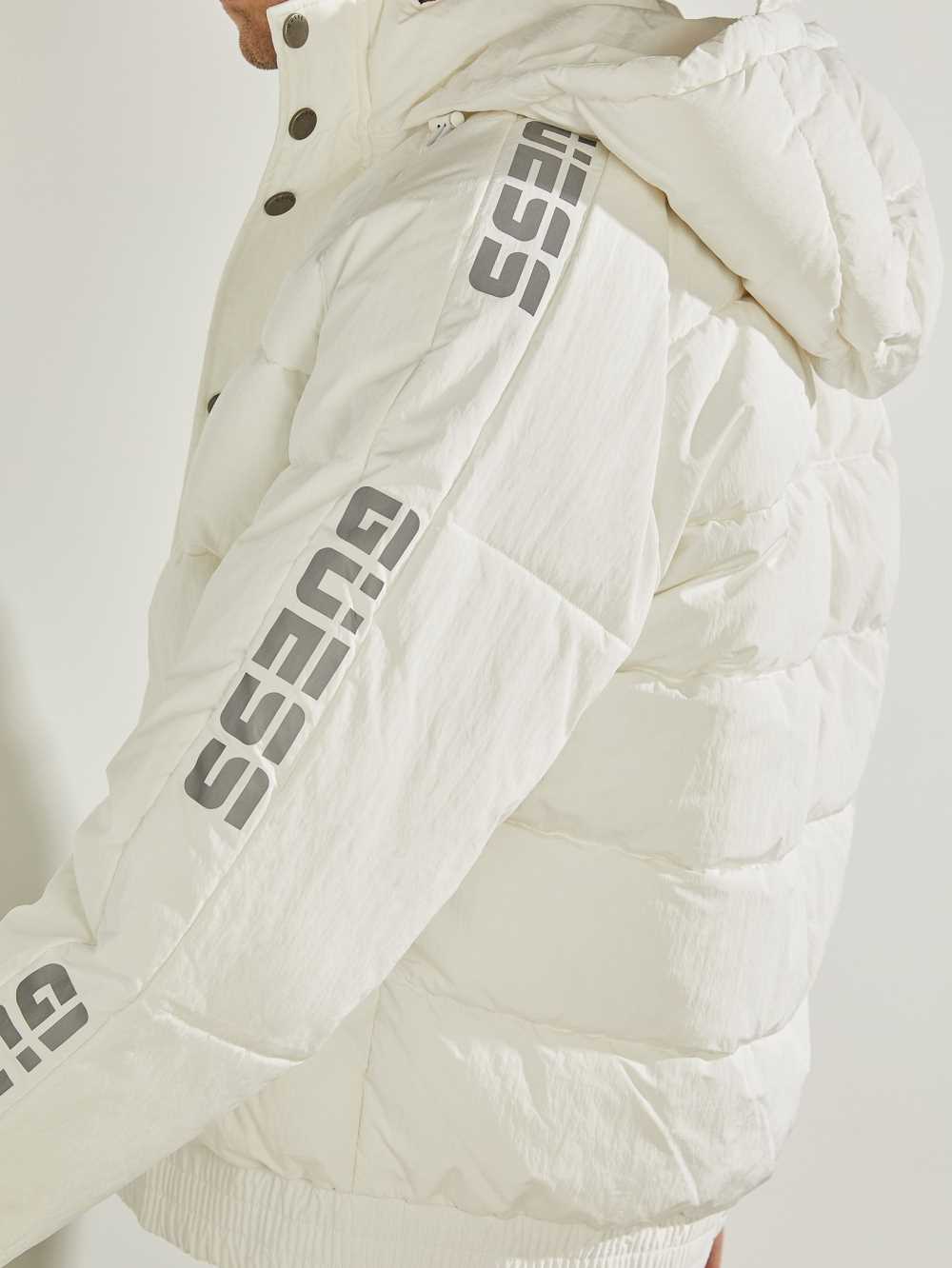 White Men's Guess Summit Nylon Ski Puffer Jackets Australia Sale | 251XOCWFJ