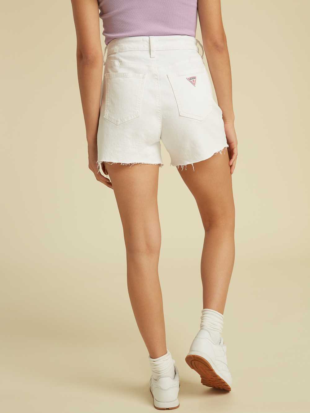 White Wash Women's Guess Originals Kit Denim Shorts Australia Sale | 145JZKDYC