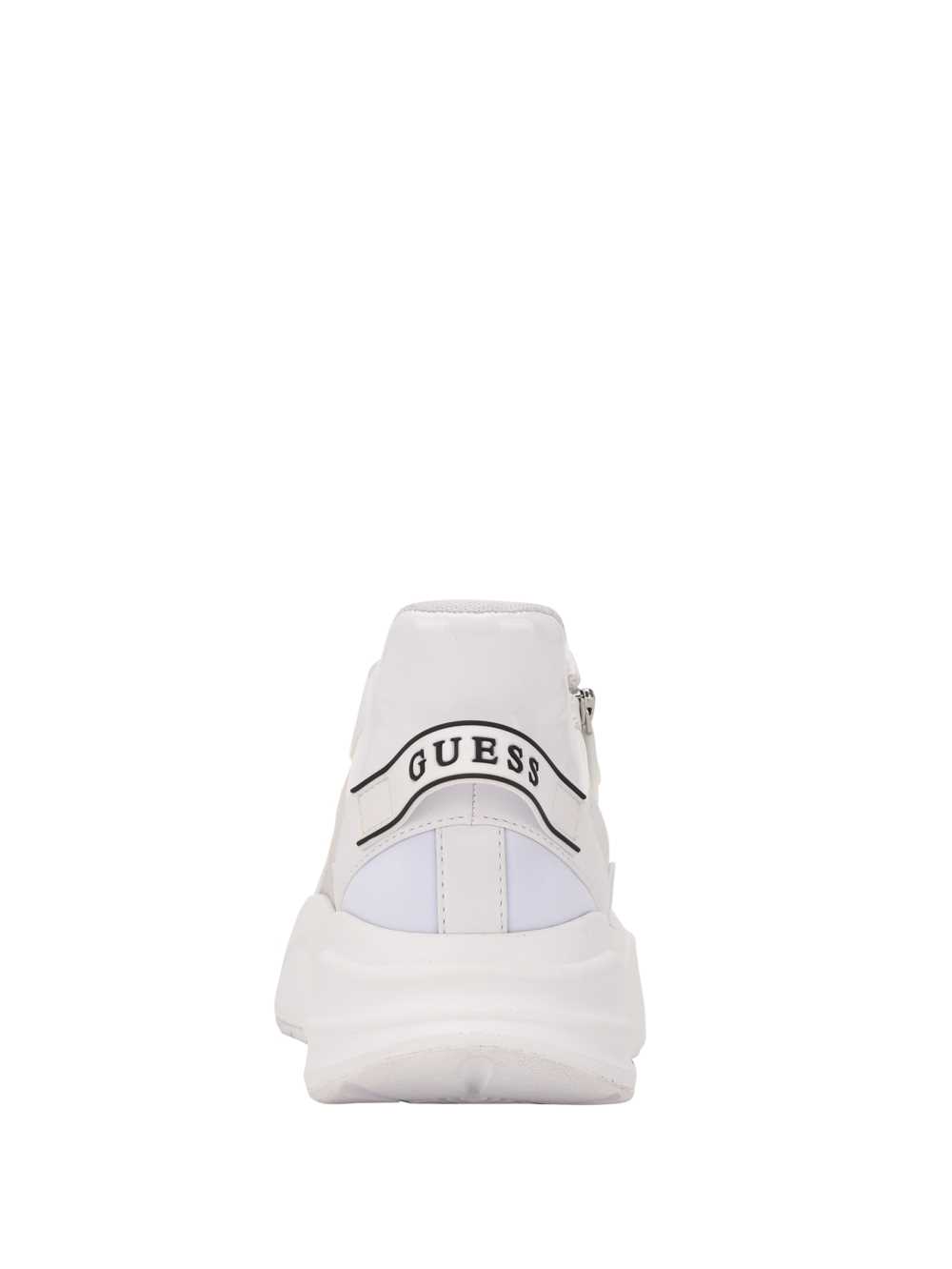 White Women's Guess Bailian Side-Zip Sneakers Australia Sale | 975UAHLZB