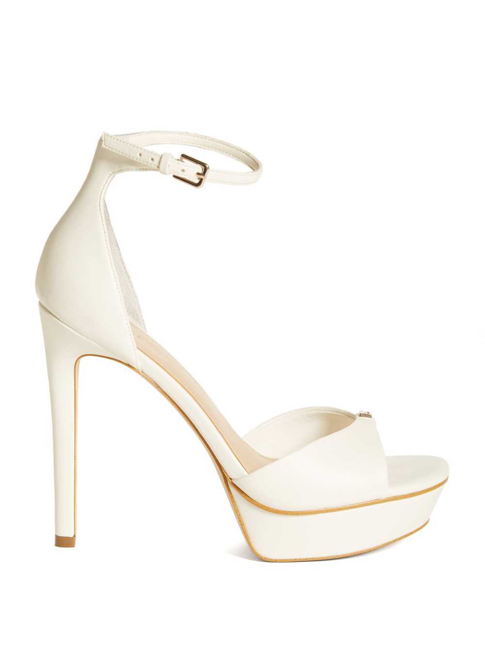 White Women's Guess Ellsyn Peep-Toe Stilettos Heels Sandals Australia Sale | 043TPVNSX