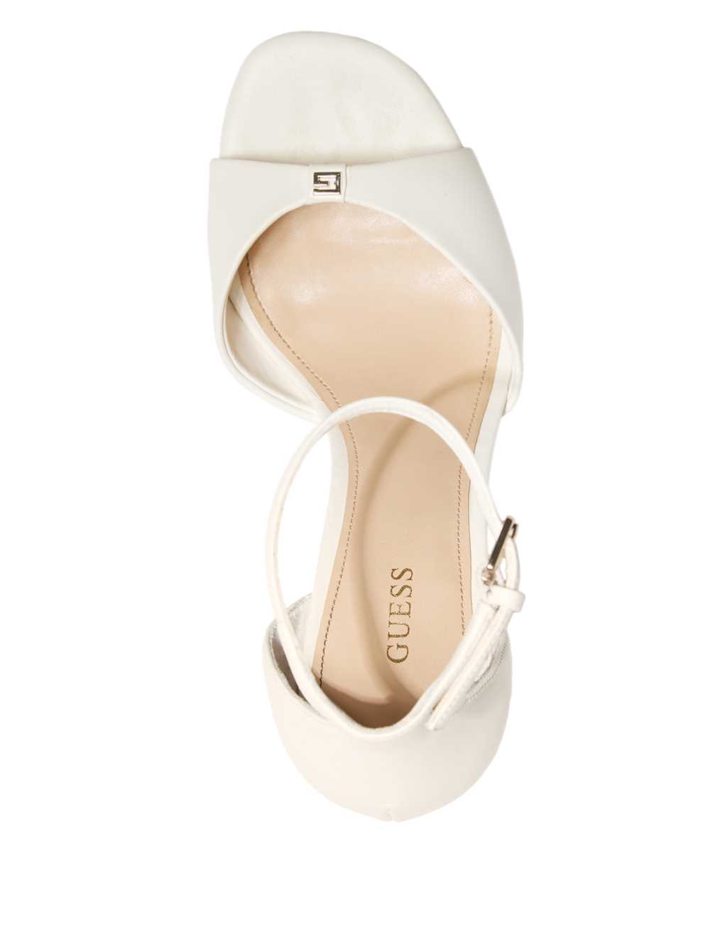 White Women's Guess Ellsyn Peep-Toe Stilettos Heels Sandals Australia Sale | 043TPVNSX