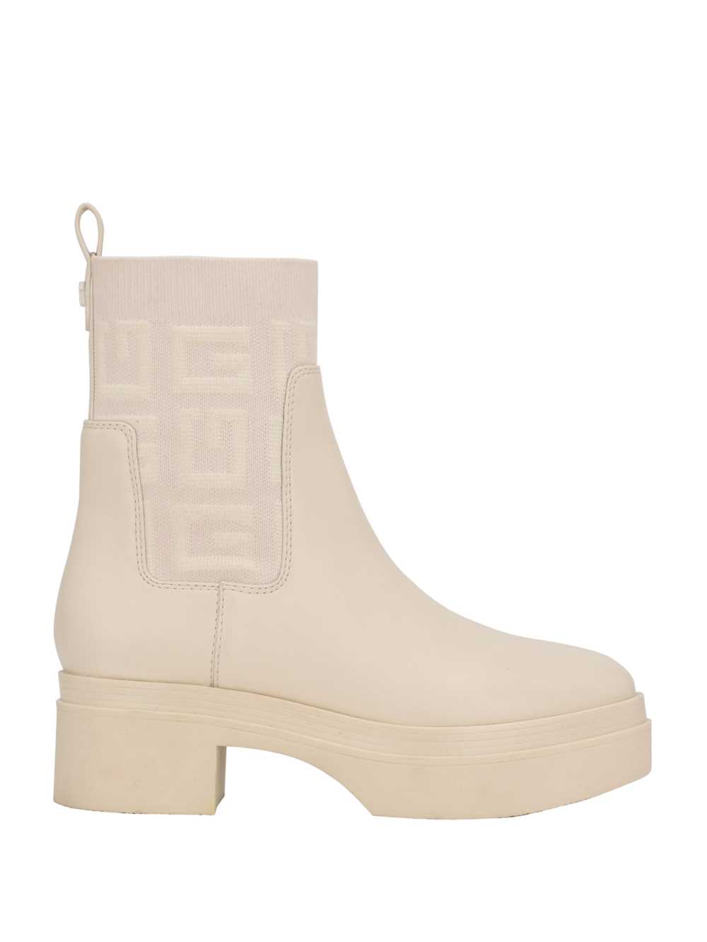 White Women's Guess Keanna Logo Knit Chelsea Boots Australia Sale | 476OUHALZ