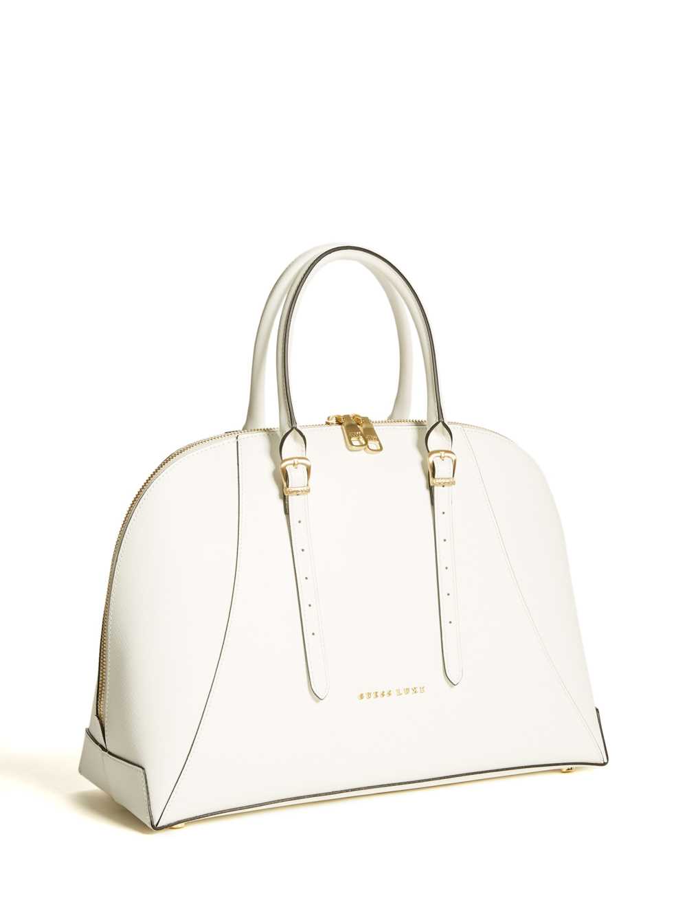 White Women's Guess Lady Luxe Dome Satchel Bags Australia Sale | 540PRSOMC