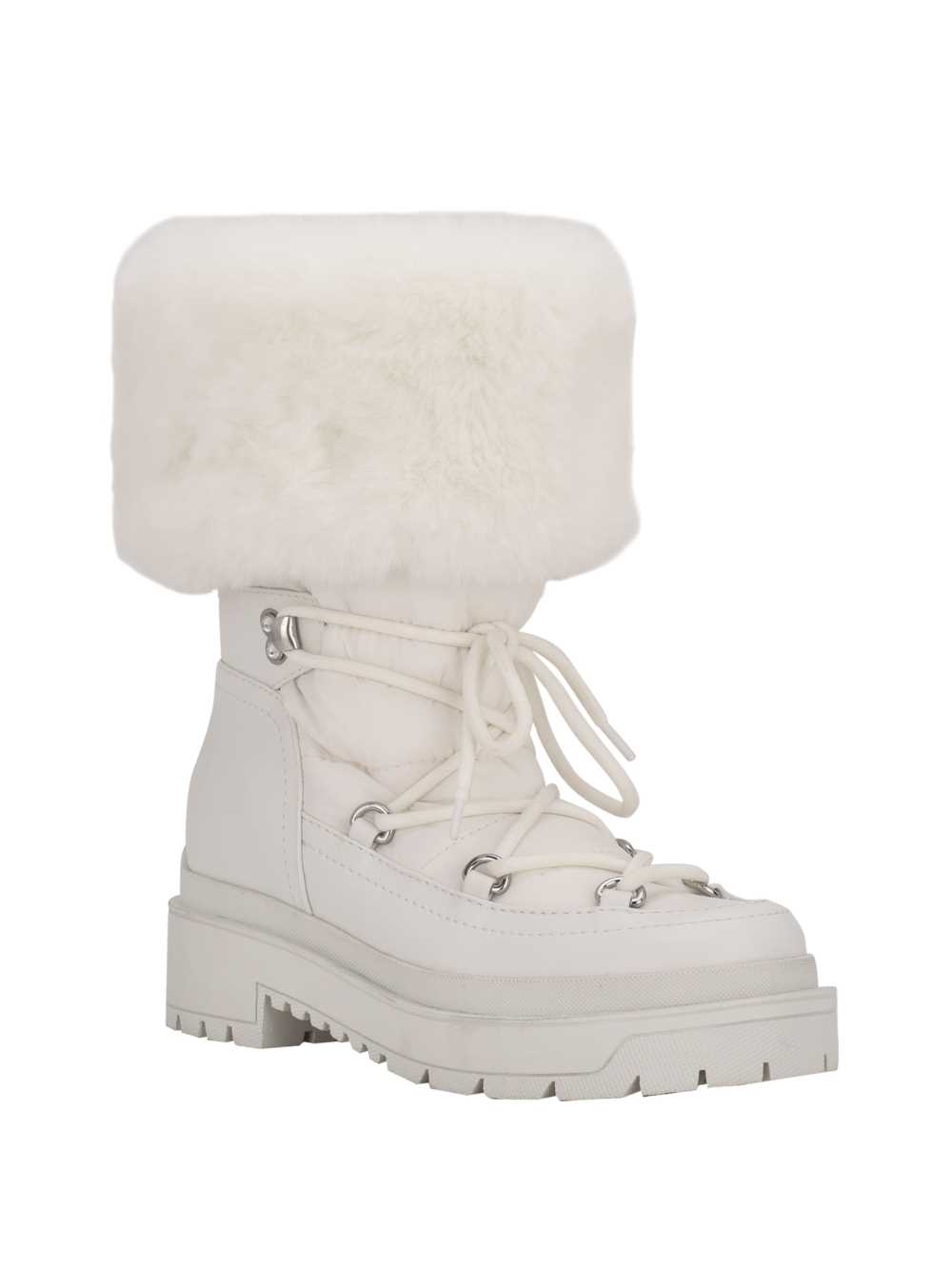 White Women\'s Guess Larya Faux-Fur Snow Boots Australia Sale | 039MYWBNC