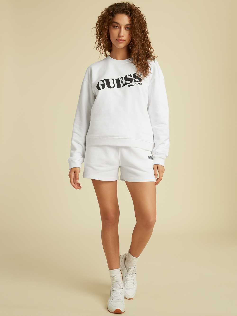 White Women's Guess Originals Kit Sweatshirt Australia Sale | 915QEKRZH