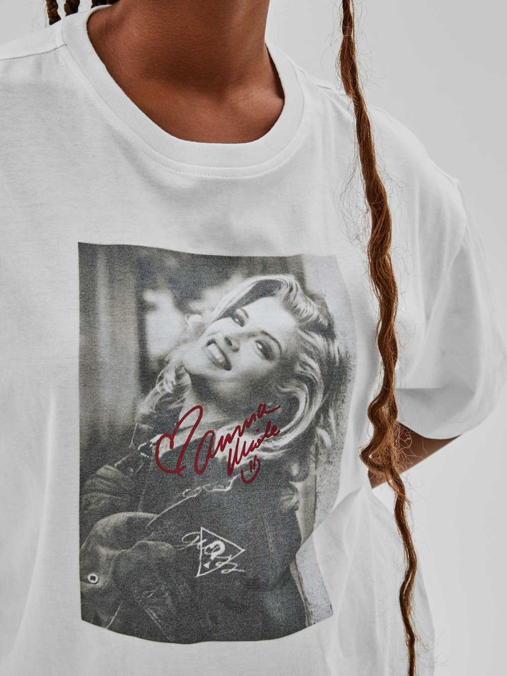 White Women's Guess Originals x Anna Nicole Smith T-shirt Australia Sale | 387ZUHBCD