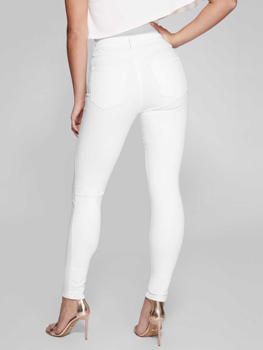 White Women's Guess Stiletto No. 97 Skinny Jeans Australia Sale | 492OTWVDG